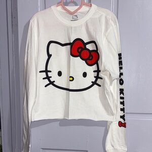 Hello Kitty White and Red Long Sleeve Shirt